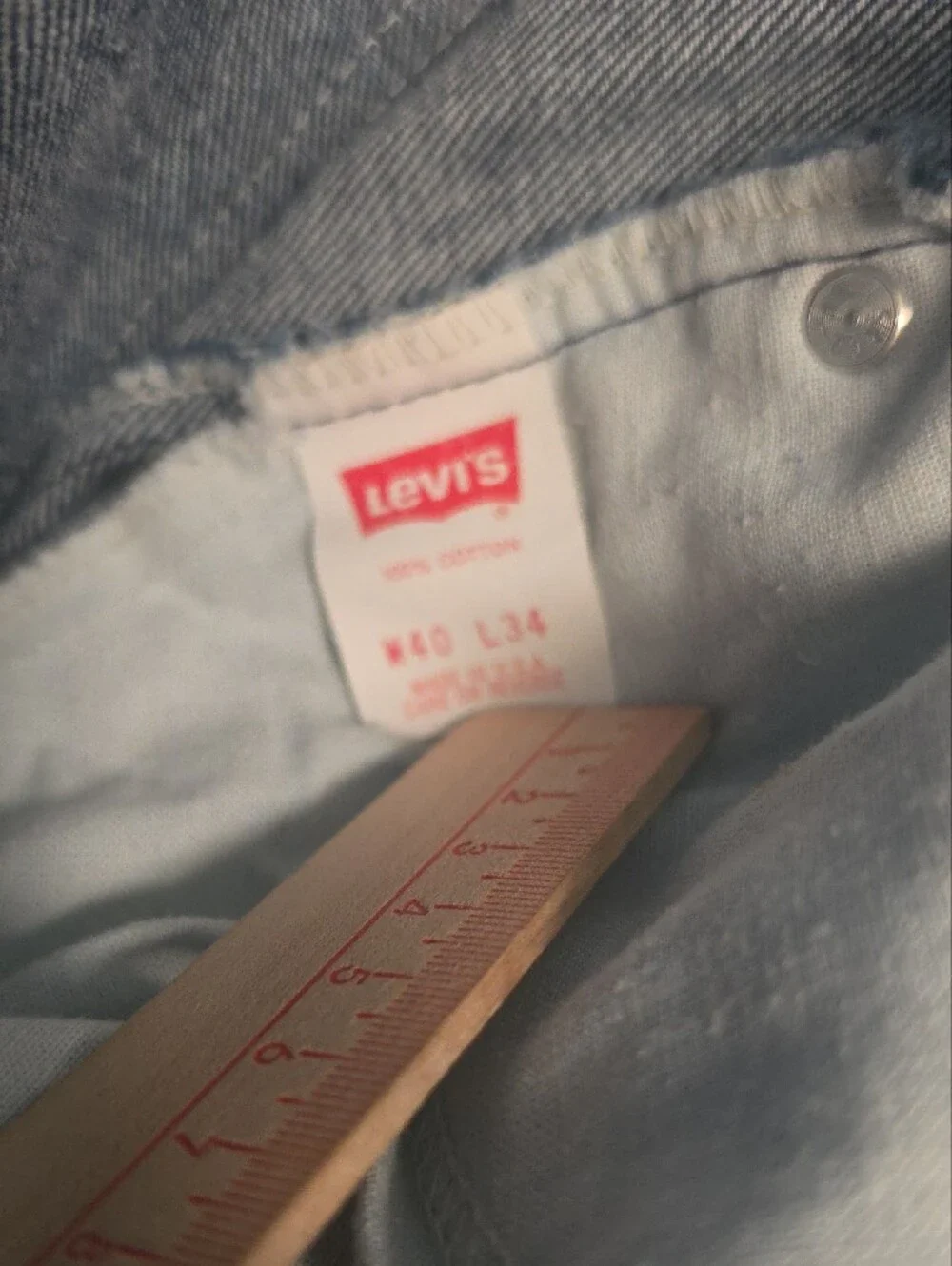 VTG Made In USA Orange Tab Levi's Men's Straight Jeans in Dark Blue Denim 38 34